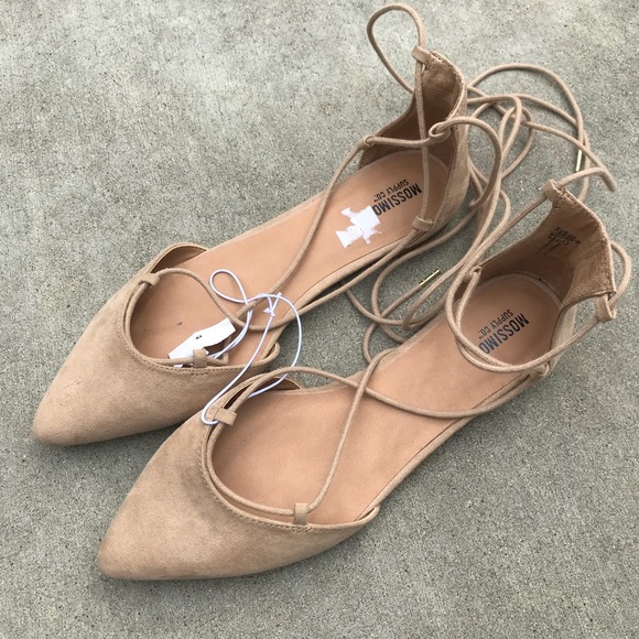 Pointed Toe Lace Up Ballet flat - Picture 1 of 8